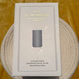 Lyngby Glass Vase | Midnight Blue